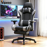 Chaise de jeu confortable pour adultes, style course, pivotante à 360°, chaise d'ordinateur avec siège en éponge haute densité, idéale pour le gaming, le travail et la sieste