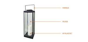 Vente en gros de haute qualité noir verre métal extérieur lanterne solaire lumière LED batterie panneau solaire pour la maison jardin décoration jardin - Product Image 5