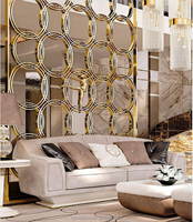Paravent décoratif moderne en métal découpé au laser avec structure en aluminium pour intérieur/extérieur