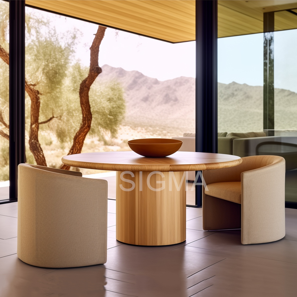 New Arrival Luxury Outdoor Patio Set Furniture Teak Table And Chair Set Round Dining Table Set