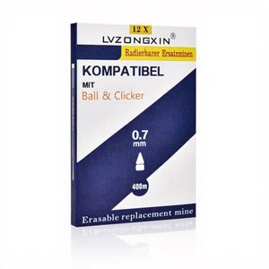 12 <b>Erasable</b> Refills 0.7mm Line Width Gel Rollerball <b>Pens</b> Compatible for Eberhard Faber Animal Erase It - Product Image 1