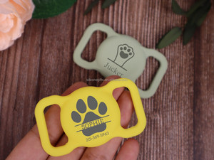 Wholesale Custom Logo Air <b>Tag</b> Case Pet Waterproof Charm Silicone ID Name <b>Dog</b> <b>Tags</b> for Pets - Product Image 2