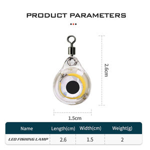 Leurre <span class=keywords><strong>de</strong></span> pêche à LED, grand œil <span class=keywords><strong>de</strong></span> poisson, 5 couleurs, Mini LED, sous-marine, goutte profonde, lumière d'attraction pour poisson avec pivot - Product Image 5