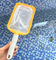Kleiner Hand-Poolskimmer mit abnehmbarem Griff, ABS-Rahmen, Poolreinigungswerkzeug für Aufstellpools und Fischteiche