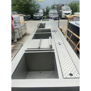 Stainless <b>Steel</b> American Style Durable <b>Workbench</b> Table High Quality Modern Wine and Bar Cabinet Support Customizable Party Use - Product Image 6