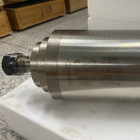 Moteur de broche haute vitesse refroidi par eau CS 4,5 kW ER20 220 V/380 V, 4 roulements, 24 000 tr/min, couple de 1,2 Nm, pour routeur CNC et travail du bois