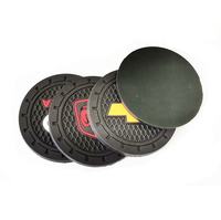Tapis antidérapant en PVC pour porte-gobelet de voiture, support de bouteille avec logo personnalisé, noir, pour l'intérieur du véhicule