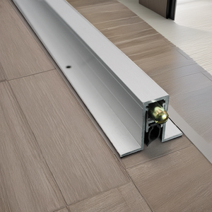 Joint de bas de porte automatique, robuste - Isolation acoustique - Montage en surface - Double joint en aluminium anodisé transparent - Product Image 5