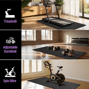 Tapis d'entraînement antidérapant en mousse durable <span class=keywords><strong>GWT</strong></span> 36 po x 78 po, épaisseur 1/<span class=keywords><strong>4</strong></span> po, protection ultime du sol, réduction du bruit, résistant aux déchirures pour - Product Image 4