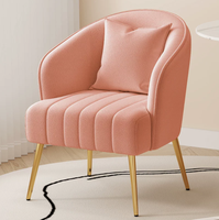 Fauteuil individuel de luxe, confortable, en velours, fauteuil baril, canapé, fauteuil d'appoint pour salon