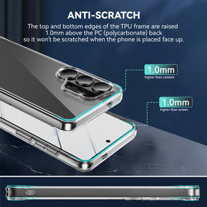 Funda Transparente de TPU para <span class=keywords><strong>Samsung</strong></span> S26 Ultra S23 Plus S25Edge S24 <span class=keywords><strong>S22FE</strong></span> S21, Protectora con Esquinas Reforzadas Antigolpes - Product Image 3