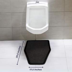 Juego de Alfombrillas Antideslizantes Modernas de Plástico para Inodoro y Urinario, Diseño Sólido, para Uso en Baños - Product Image 2