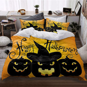 Funda de edredón de terror gótico para Halloween, juego de cama de calabaza de tamaño Queen para adolescentes, decoración de habitación de niños - Product Image 2