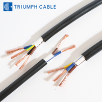 Kabel Listrik Fleksibel Multi Inti RVV 2 Core 3 Core 0.75mm 1.5mm 2.5mm Berisolasi PVC Kawat Tembaga Lunak 300V/500V