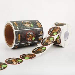 Self Adhesive Custom Roll Digital Printing Logo Waterproof Bee Honey Label Sticker Jam Food Bottle Packaging Label For Honey Jar