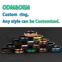 Bague TIZTI en zirconium noir avec incrustation authentique de météorite et d'opale écrasée, bague de luxe en météorite Muonionalusta pour homme