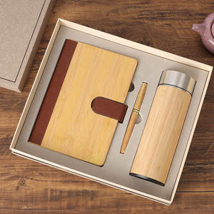 IStapromo Gifts Custom A5 Business <b>Notebook</b> Chinese Style Wooden Notepad Bookmarks Insulated Cup Gift Box <b>Set</b> - Product Image 3