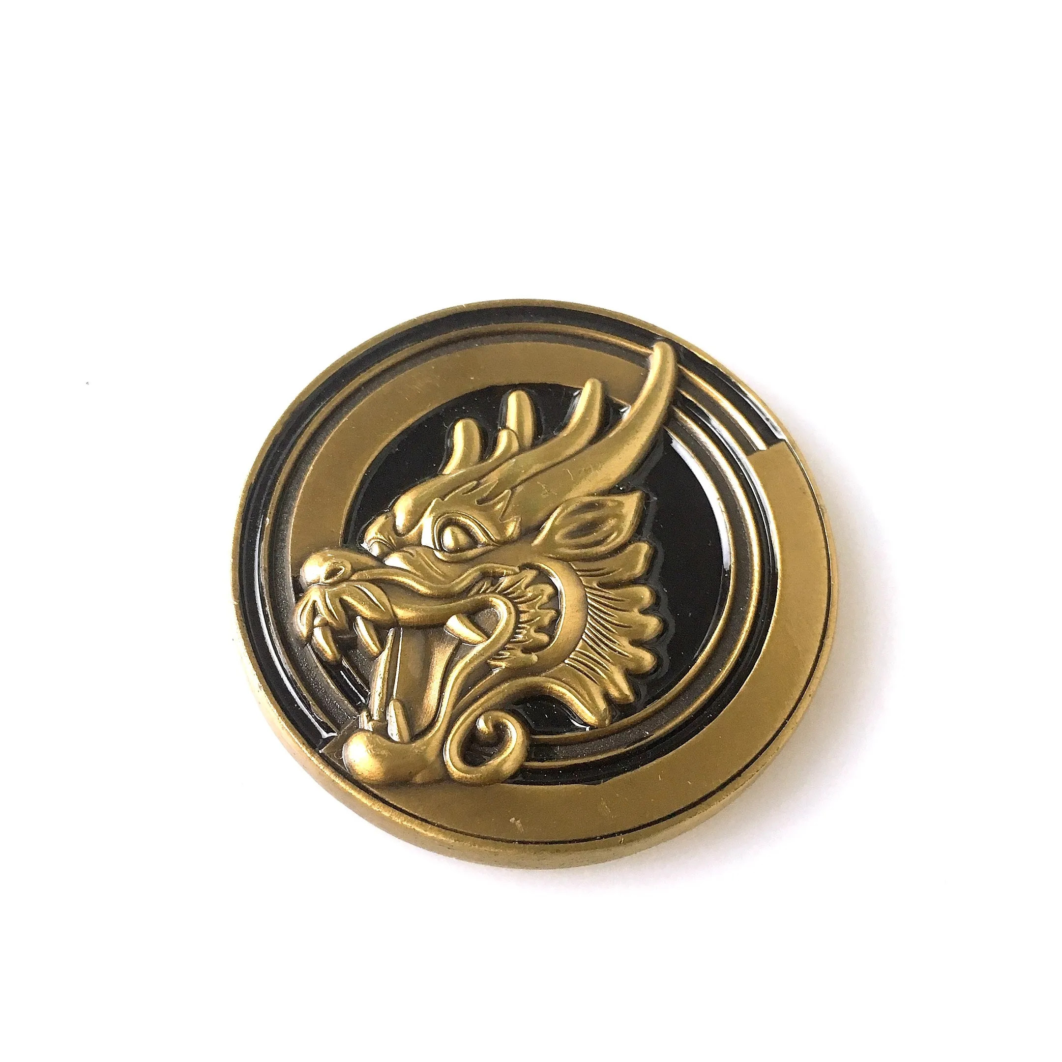 Chinese dragon design embossed antique coin custom logo game coins for sale