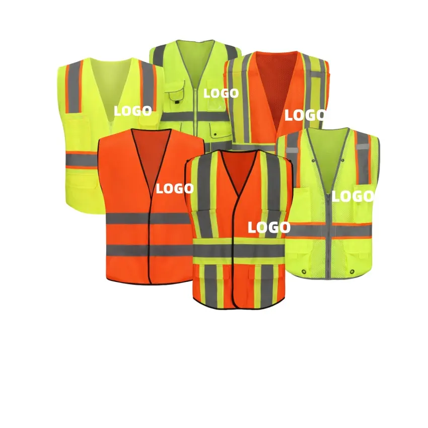 Customized Logo Reflection Lightweight Safety Security Reflective Vests For Sale