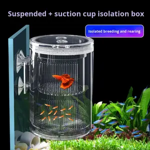 Caja de incubación suspendida acrílica para Guppies, pez pequeño, tanque de aislamiento multifuncional de 5W para <span class=keywords><strong>alimentación</strong></span> de cría en sala de estar - Product Image 3
