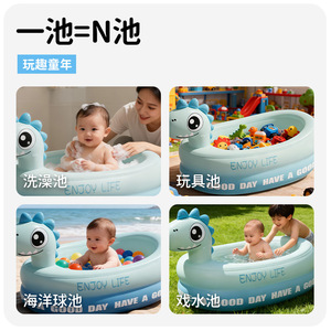 Nouvelle piscine gonflable en PVC pour enfants, portable, épaissie, pour extérieur, baignoire pour bébé, piscine à jets d'eau en forme d'animal, jouet - Vente en gros - Product Image 5
