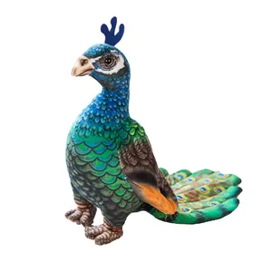 Peacock plush 28cm stuffed animal toy soft vulture toy lifelike plush bird decor gift