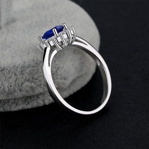 Anillos de compromiso de moissanita para mujer, alianzas de boda de diamantes cultivados en laboratorio, promesa de anillos de plata 925, joyería fina para ella - Product Image 4