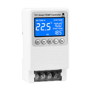 701 pengontrol suhu cerdas-dipasang di dinding, layar LCD, -19 hingga 120 °C, beban 10A, 200-250VAC, untuk probe udara/tahan Air HVAC - Product Image 3