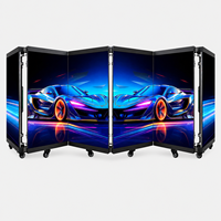 Nouvel écran LED portable P2.6 six volets IP65 2026 avec roues et élévateur mobile, idéal pour les magasins de musique