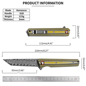 Custom Logo OEM Damascus Steel Folding Pocket <b>Knife</b> G10 Handle Tactical Outdoor Camping EDC <b>Knives</b> Wholesale - Product Image 2