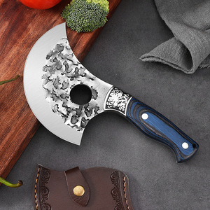 Ensemble de vaisselle forgé de cuisine de chef féminin professionnel de couteau en os, couteau de boucher en acier inoxydable avec fourreau - Product Image 2