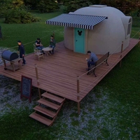 Dôme géodésique modulaire en graphène et EPS, prêt à l'emploi, pour cabane préfabriquée, bâtiments de jardin, mini-maisons, bureaux, hôtels