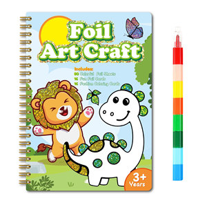 <span class=keywords><strong>Libro</strong></span> de Colorear con Láminas Brillantes de Animales Espaciales, 6 Temas, Manualidades con Láminas Doradas, Regalo Creativo Hecho a Mano para Niños, 16 Colores Brillantes - Product Image 1