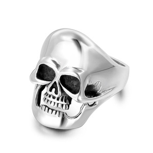 Men's <b>Titanium</b> Steel Skull <b>Ring</b> SA859 Punk Style Party Jewelry - Product Image 1