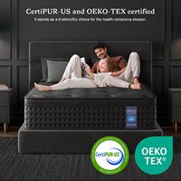 Matelas orthopédique européen de luxe pour hôtel hypoallergénique Matelas dans une boîte Matelas hybride hybride à ressort en mousse à mémoire de forme en gel de haute qualité