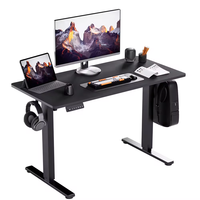 Bureau électrique moderne réglable en hauteur avec mémoire de position, cadre en acier inoxydable, table ergonomique assis-debout pour jeux et ordinateur