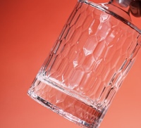 Bouteille en verre transparent de 500ml Bouteille haute couture spiritueux whisky vodka Bouteille en verre vide