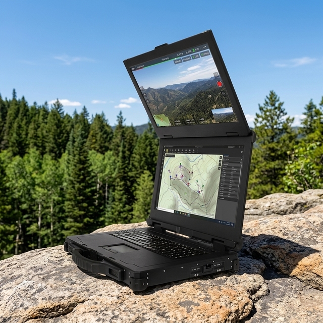 Rugged Industrial Laptop IP65 15.6'' Outdoor Bright Screen I9-13900HK MXM 4090 GPU DDR5 in Stock for Extreme Work Sites
