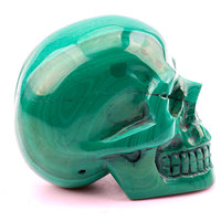 Vente en gros d'artisanat populaire naturel de haute qualité Agate de guérison Géode Quartz rose Crânes de cristal malachite pour décoration de Noël