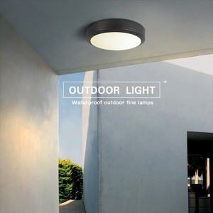 Lampada <span class=keywords><strong>LED</strong></span> da Soffitto per Esterni 20W IP65 Impermeabile in Alluminio <span class=keywords><strong>con</strong></span> Sensore PIR - Product Image 4