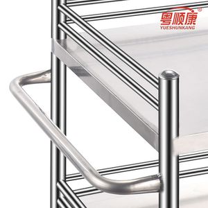 Carrito de Tratamiento de Tres Niveles de Acero Inoxidable Yuekang para Uso en Hospitales, Laboratorios y Salones de Belleza - Product Image 3