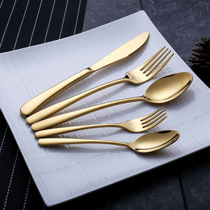 Commercio all'ingrosso in ottone nero forchetta <span class=keywords><strong>da</strong></span> <span class=keywords><strong>cucina</strong></span> e cucchiaio produttore di posate oro posate in acciaio inox Set di posate - Product Image 3