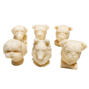 Nuevo Molde de Silicona para Velas con Forma de Cabeza de Perro Grande, 6 Estilos: Pitbull, Border <span class=keywords><strong>Collie</strong></span>, Bulldog, Khabbat, Shih Tzu, Resina, Molde de Yeso - Product Image 2