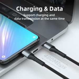 สายชาร์จเร็วมือถือ PD60W สายข้อมูล Type-C เหมาะสำหรับอุปกรณ์ Android และ AP-PLE Type-C - Product Image 3