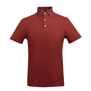 Polo à manches courtes noir pour homme, taille personnalisée, en coton piqué uni, logo brodé, boutons sur le devant, style décontracté chic - Product Image 2