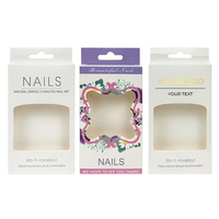 Presse à ongles de qualité supérieure Design personnalisé Fenêtre Vue Maquillage Utilisation Logo de marque Taille compacte Boîtes d'emballage durables et écologiques