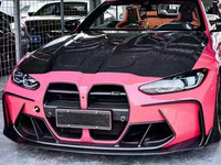 Kit carrosserie premium en fibre de carbone sèche style PK, garnitures décoratives de pare-chocs avant et de prises d'air avant pour BMW M3 G80 M4 G82 G83 (amélioration)