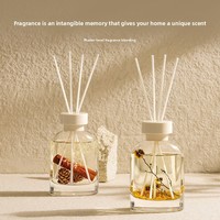 Diffuseur de parfum d'ambiance sans alcool, écologique, avec fleurs séchées, en bouteille de verre, sans flamme, pour aromathérapie, ensemble de parfum d'intérieur