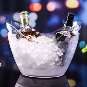 Seau <span class=keywords><strong>à</strong></span> glace Yuanbao durable et incassable, 4L/8L/12L, en plastique transparent, pour bar et restaurant - Product Image 3