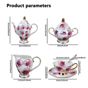 Vente en gros de tasses à café et soucoupes en porcelaine fine de style britannique élégant pour mariage, maison, restaurant - Product Image 6